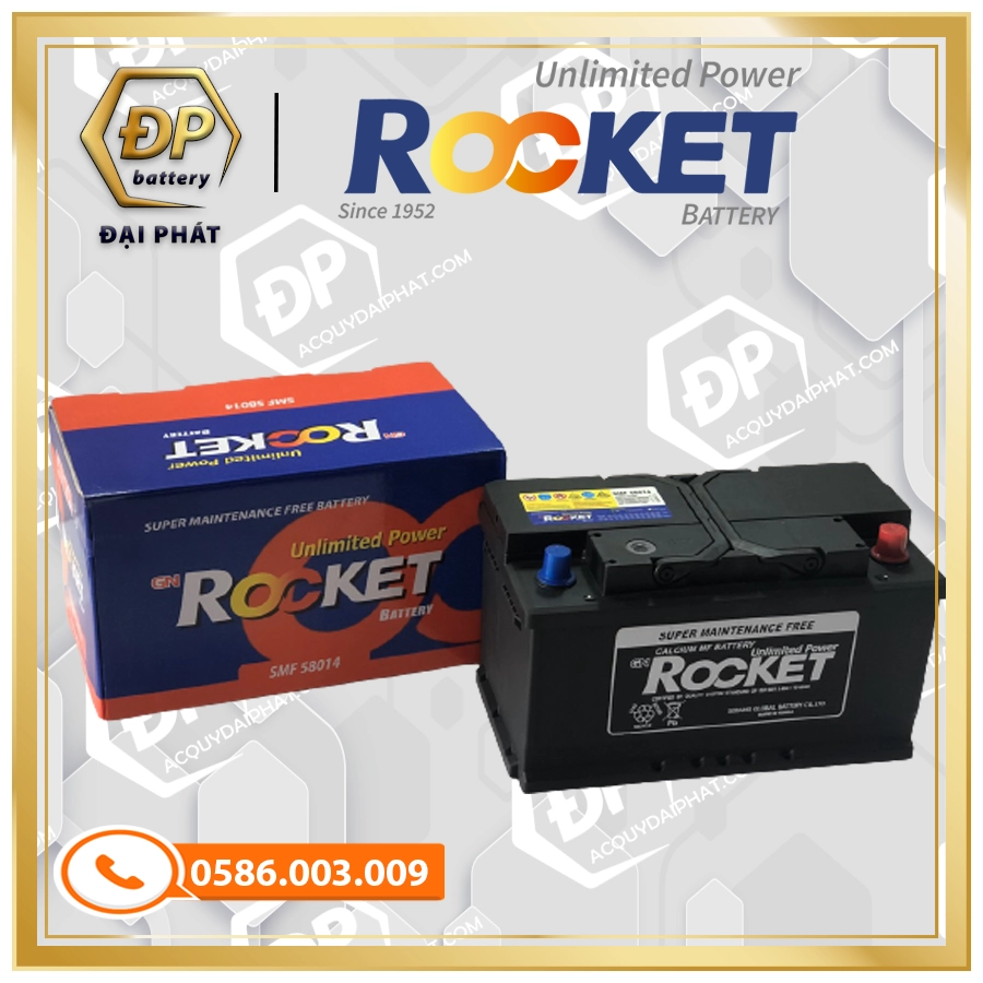 Ắc Quy Rocket SMF 58014 (12V-80Ah)