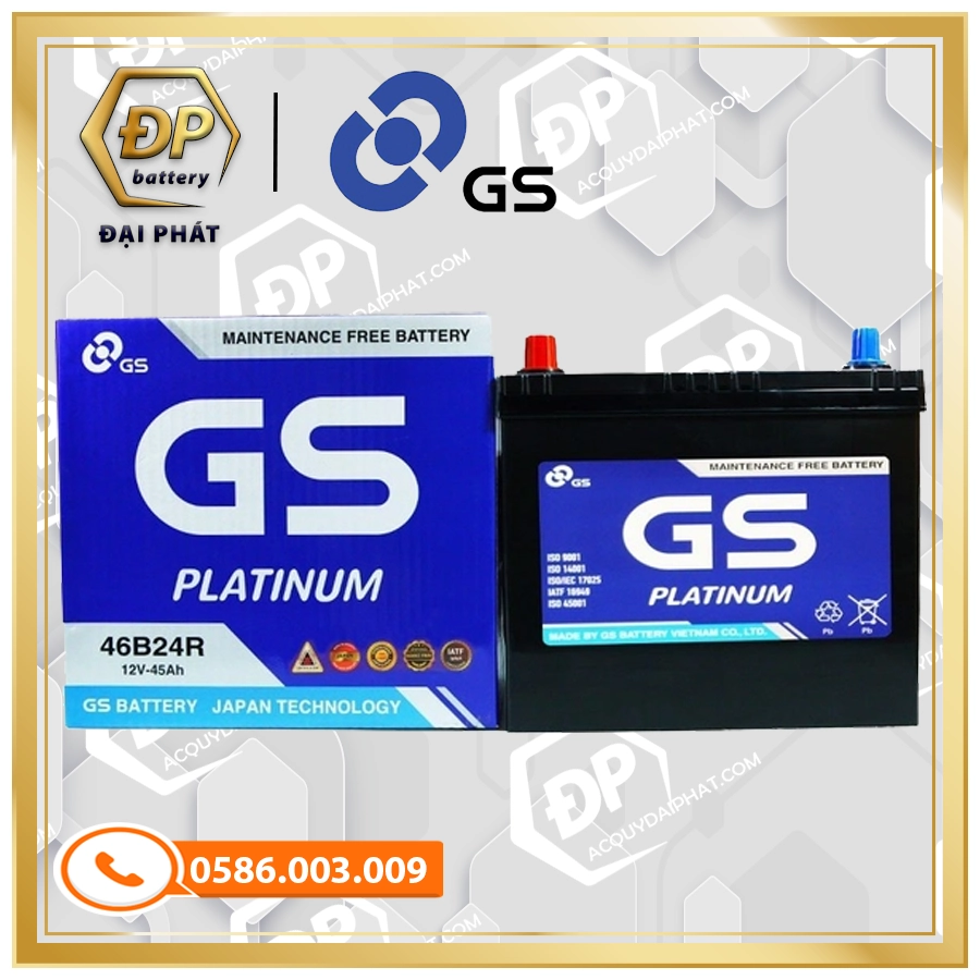 Ắc Quy GS MF 46B24R (12V-45Ah)