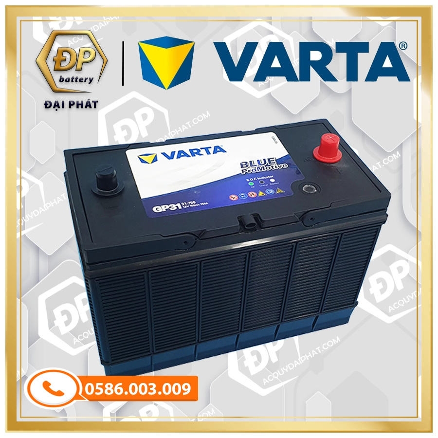 Ắc Quy VARTA 31-750 (12V-100Ah) Cọc Chì