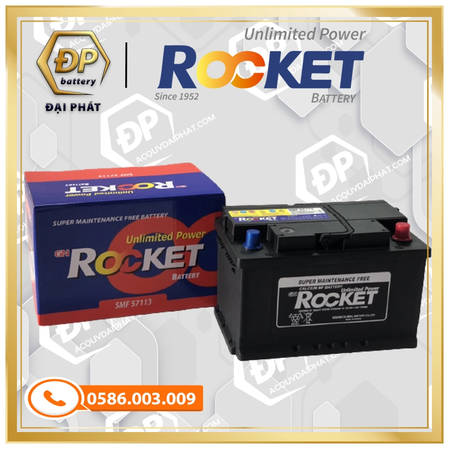 Ắc Quy Rocket SMF 57113 (12V-71Ah)