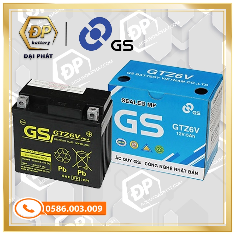 Ắc Quy GS GTZ6V (12V-5Ah)