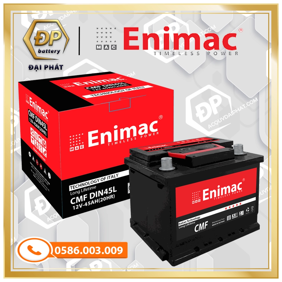 Ắc Quy Enimac DIN45L (12V-45Ah)