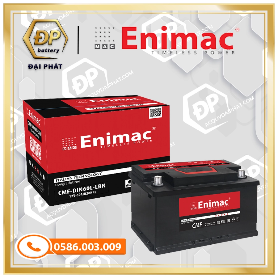 Ắc Quy Enimac DIN60L (12V-60Ah)