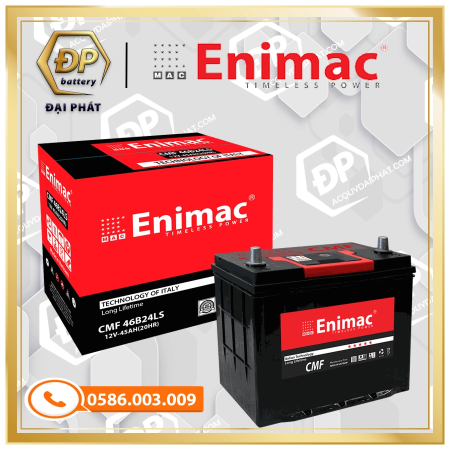 ẮC QUY ENIMAC CMF 46B24LS (12V-45Ah)