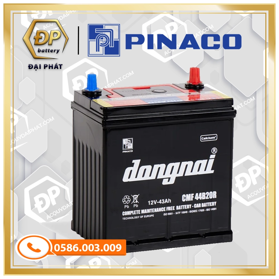 Ắc Quy Đồng Nai CMF 44B20R (12V-43Ah)
