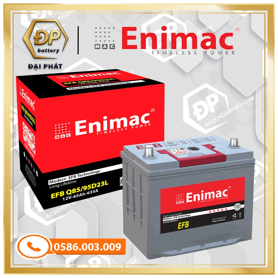 Ắc quy Enimac EFB Q85/95D23L 12V 65AH