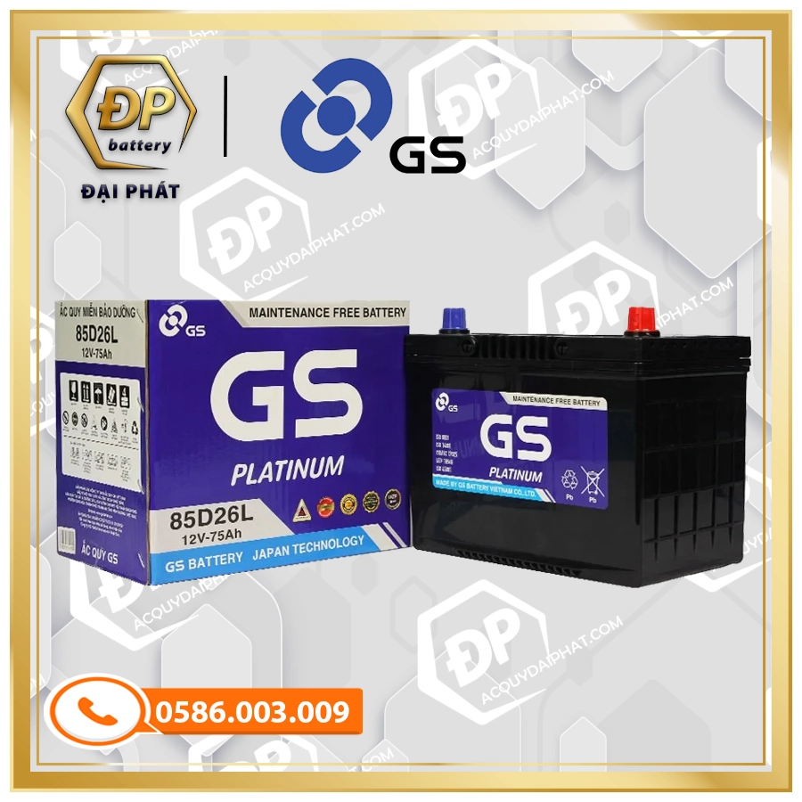 Ắc Quy GS MF 85D26L (12V-75Ah)