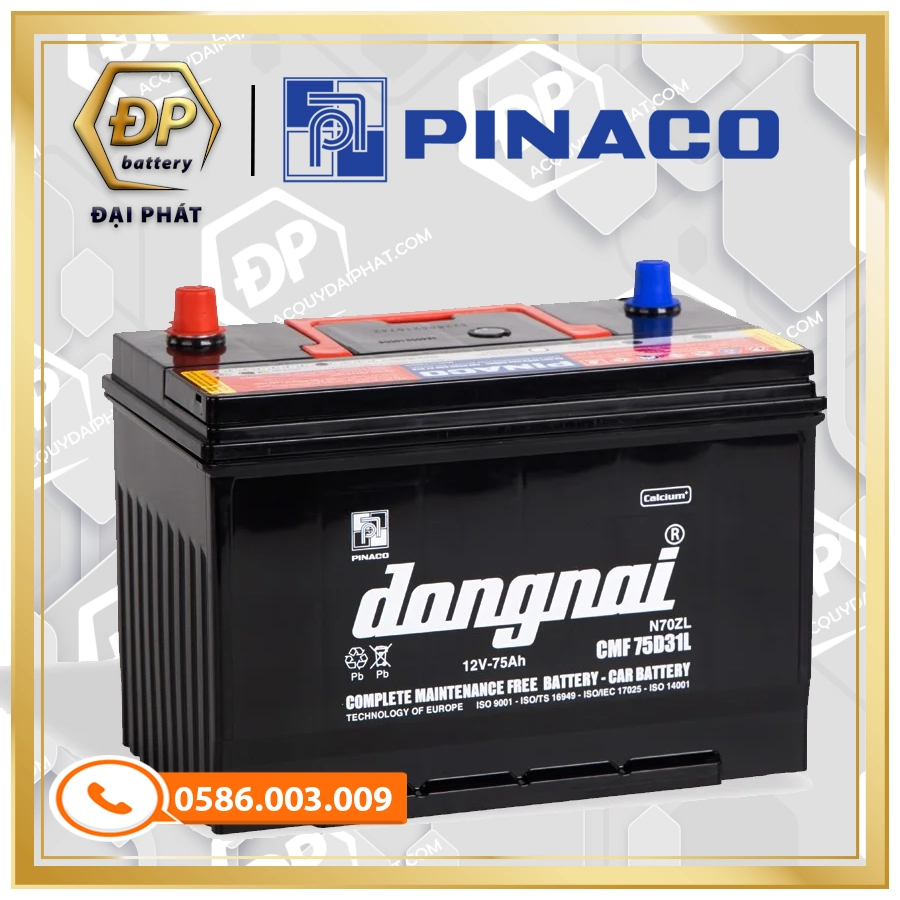 Ắc Quy Đồng Nai CMF 75D31L (12V-75Ah)