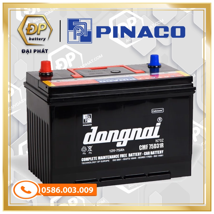 Ắc Quy Đồng Nai CMF 75D31R (12V-75Ah)