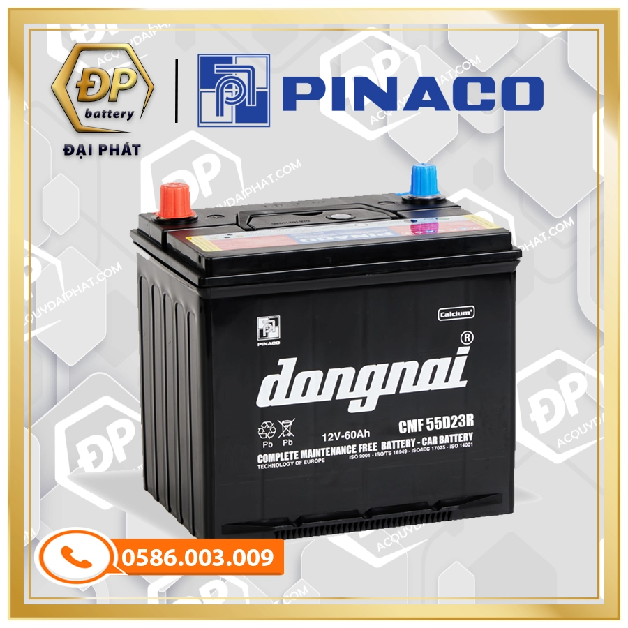 Ắc Quy Đồng Nai CMF 55D23R (12V-60Ah)