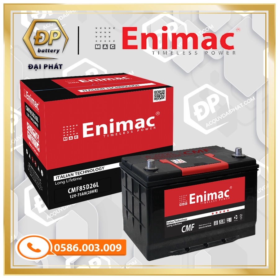 ẮC QUY ENIMAC CMF 85D26L (12V-75Ah)