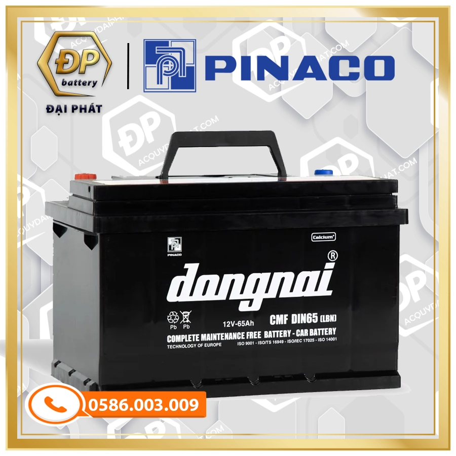 Ắc Quy Đồng Nai CMF DIN65-LBN (12V-65Ah)