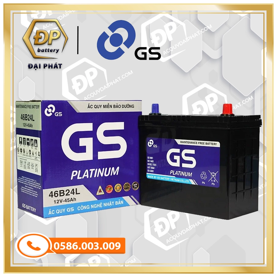 Ắc Quy GS MF 46B24L (12V-45Ah)