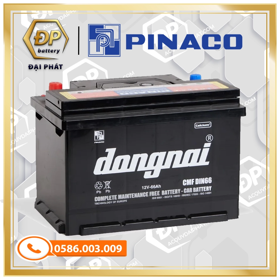 Ắc Quy Đồng Nai CMF DIN66-LBN (12V-66Ah)
