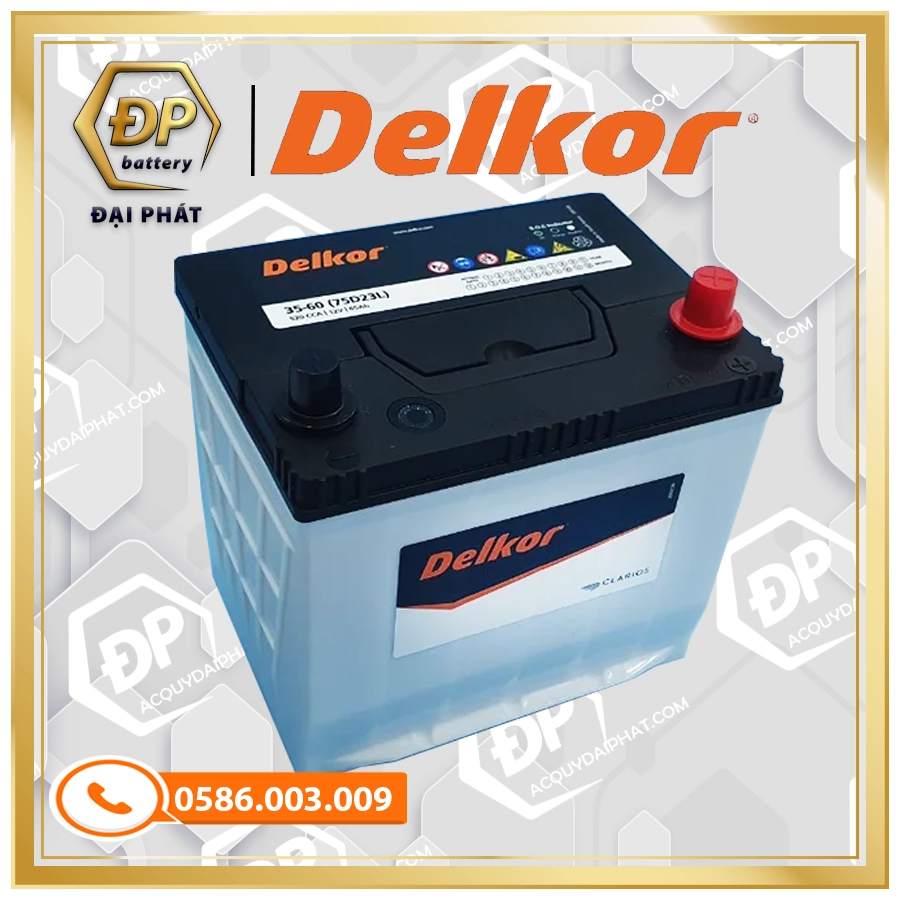 Ắc Quy Delkor 75D23L (12V-65Ah)