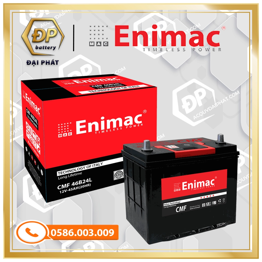 ẮC QUY ENIMAC CMF 46B24L (12V-45Ah)