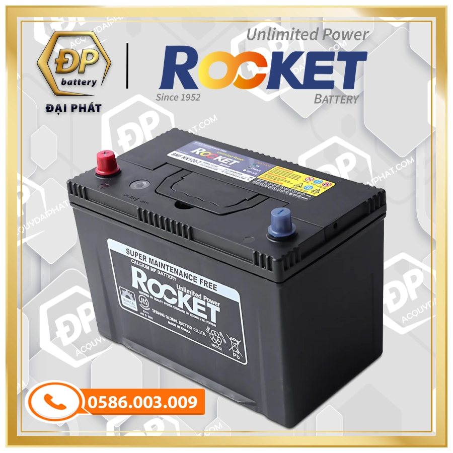 Ắc Quy Rocket SMF NX120-7/L (12V-90Ah)