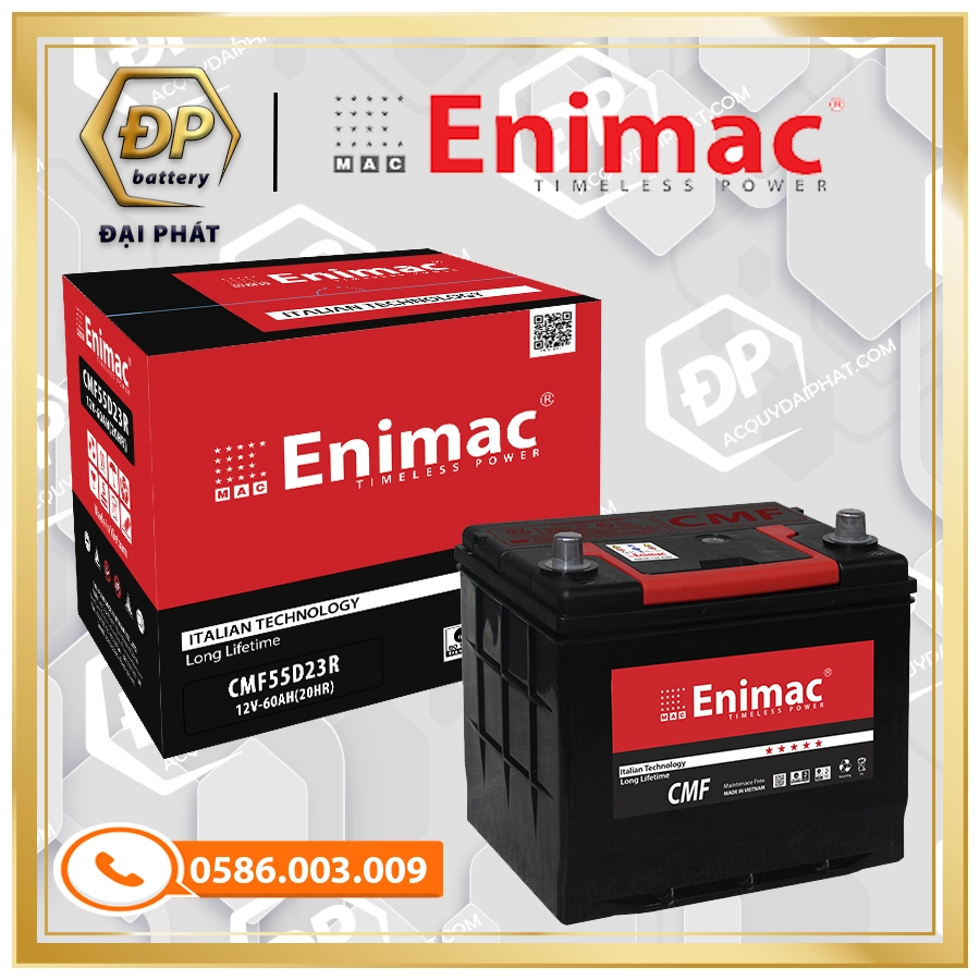 ẮC QUY ENIMAC CMF 55D23R (12V-60Ah)