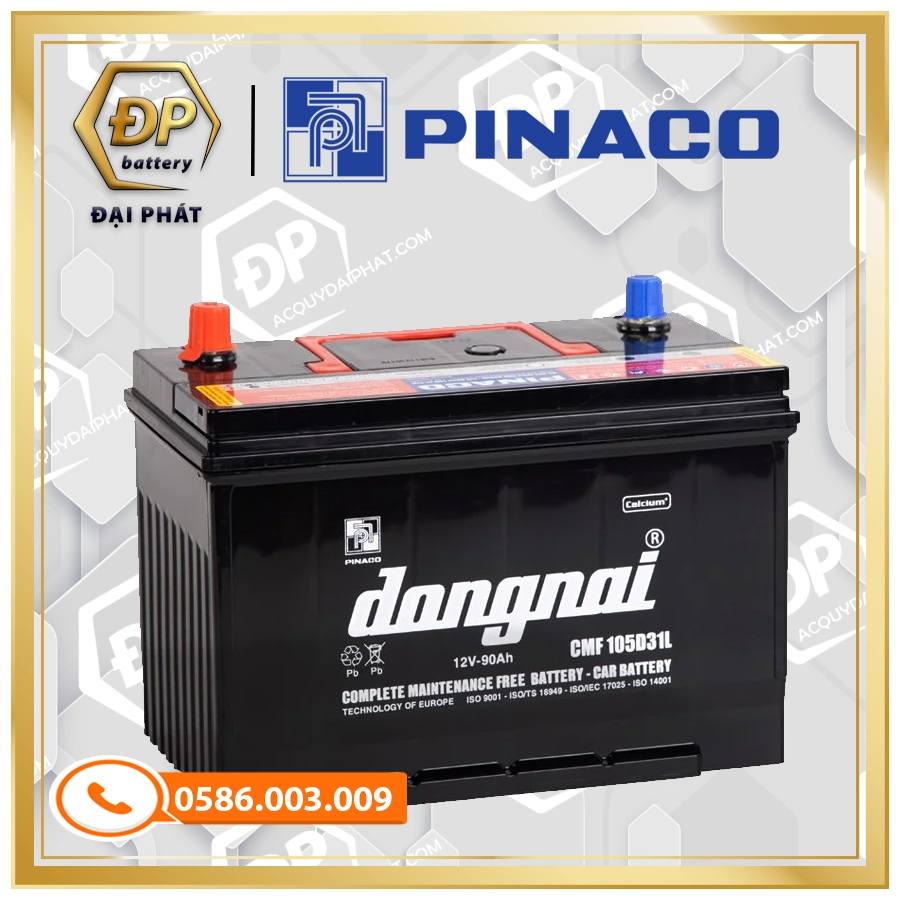 Ắc Quy Đồng Nai CMF 105D31L (12V-90Ah)