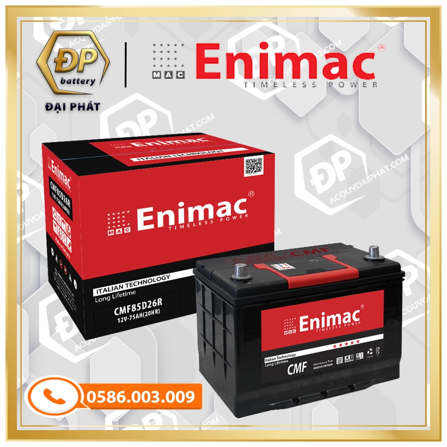 ẮC QUY ENIMAC CMF 85D26R (12V-75Ah)