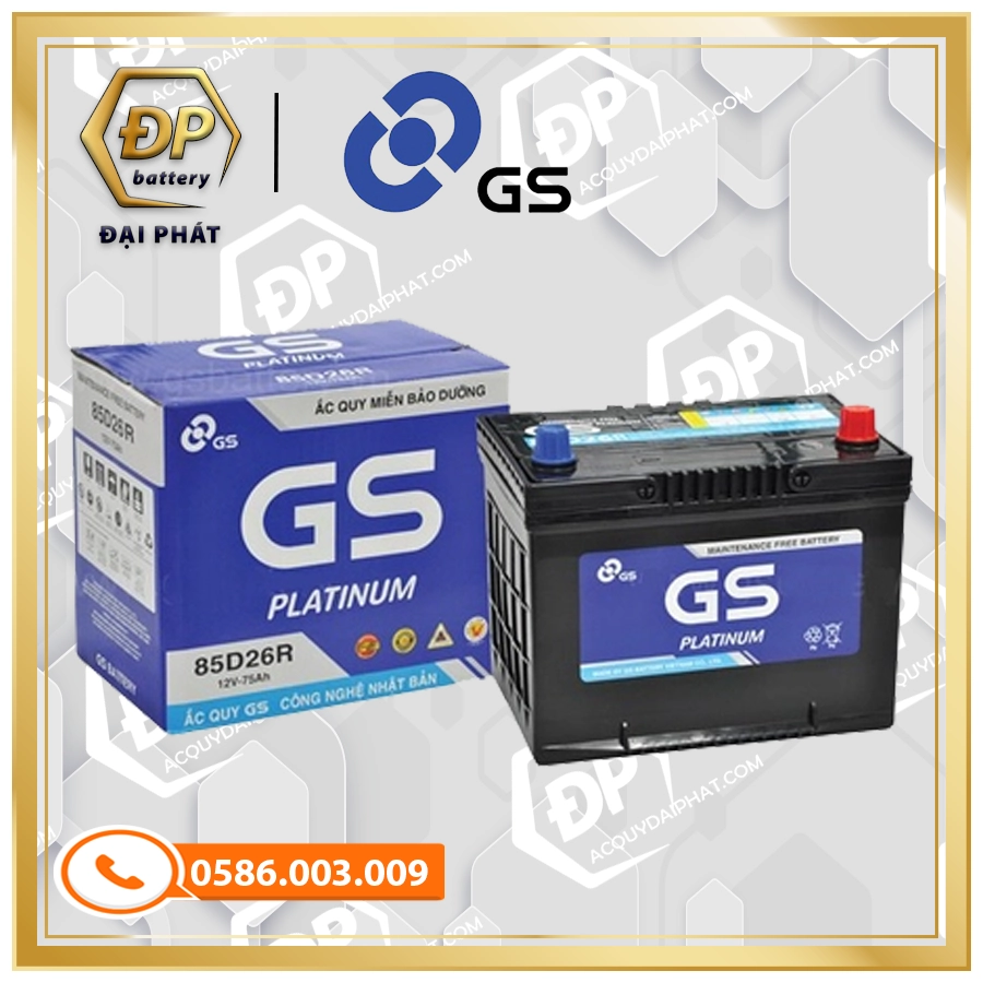 Ắc Quy GS MF 85D26R (12V-75Ah)