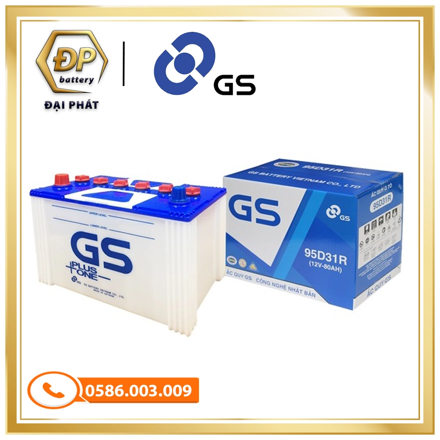 Ắc Quy GS MF 95D31R (12V-80Ah)