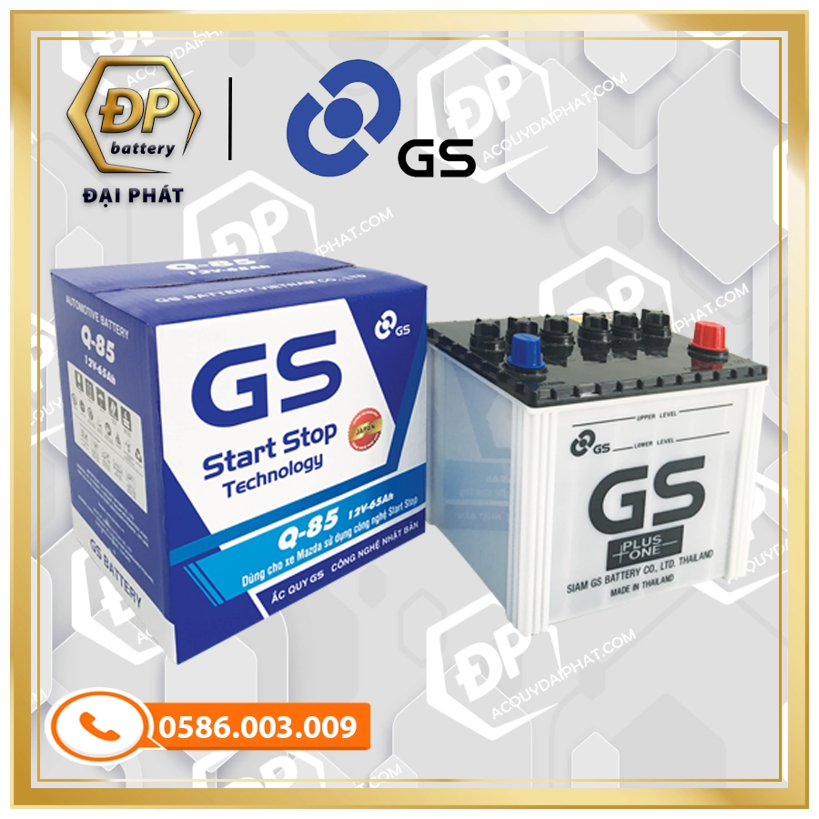 Ắc Quy GS Q85 (12V-65Ah)