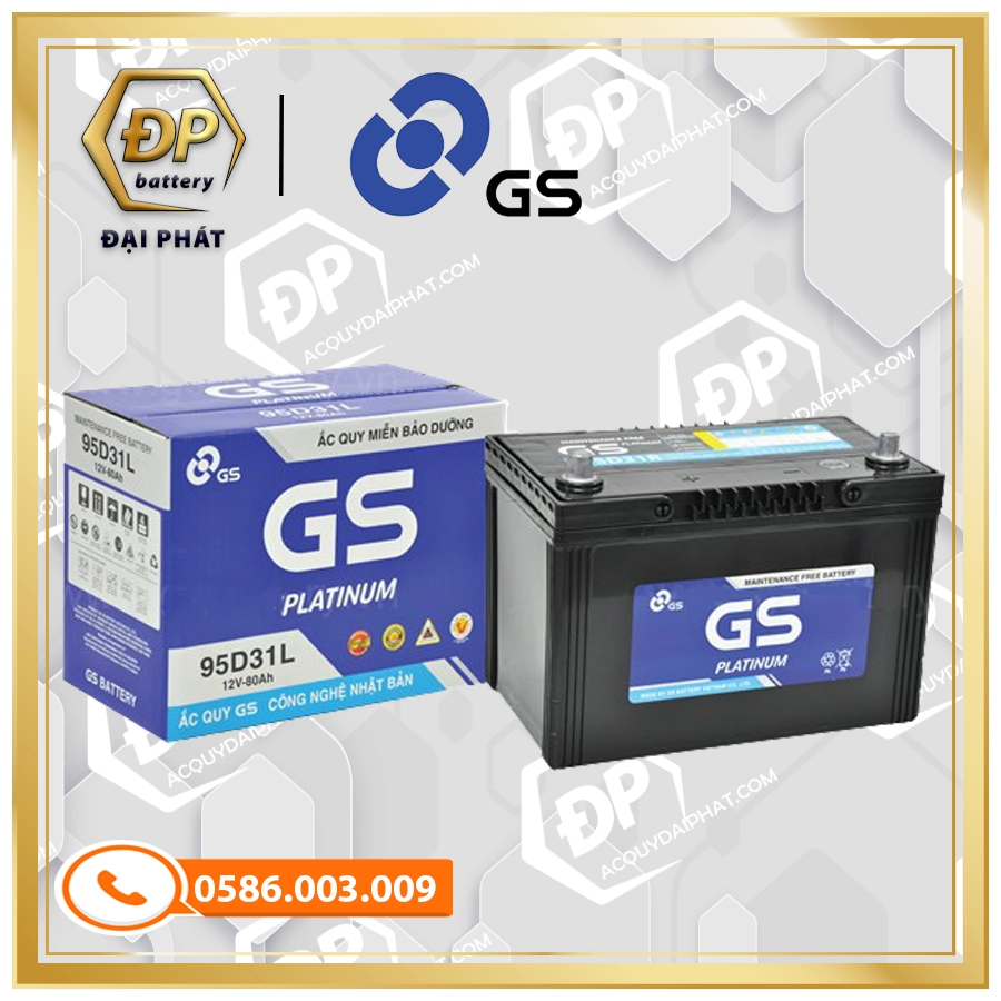 Ắc Quy GS MF 95D31L (12V-80Ah)