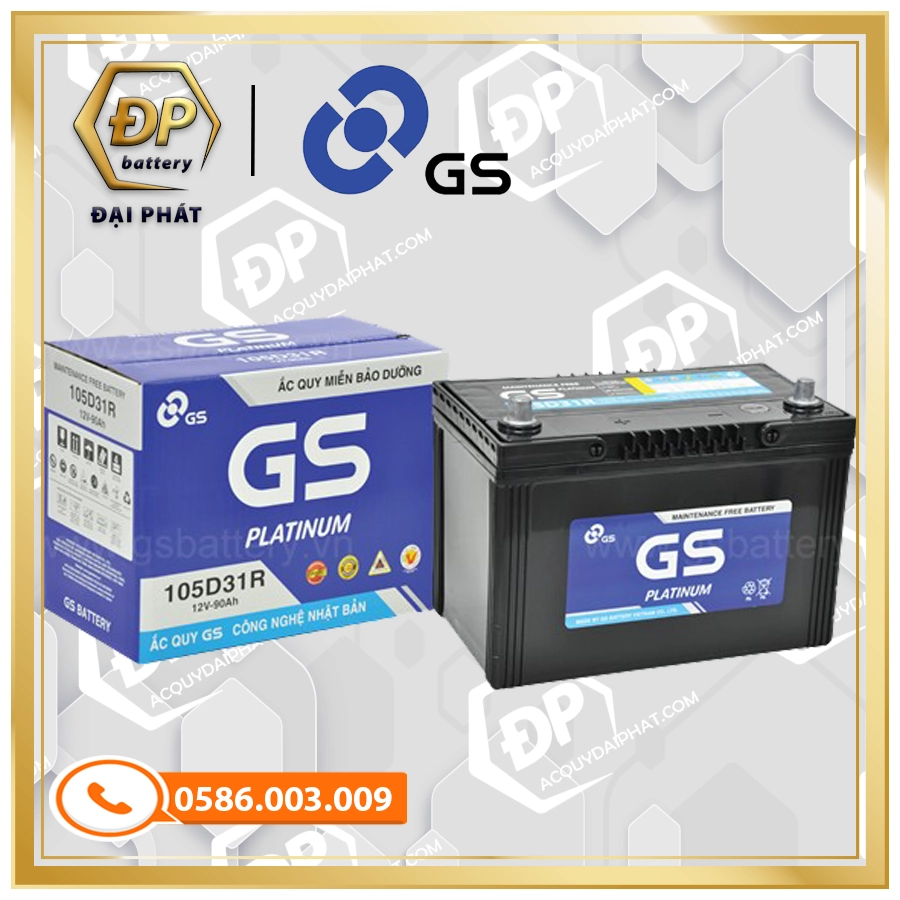 Ắc Quy GS MF 105D31R (12V-90Ah)