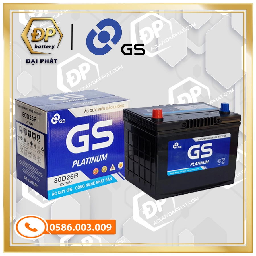 Ắc Quy GS MF 80D26R (12V-70Ah)