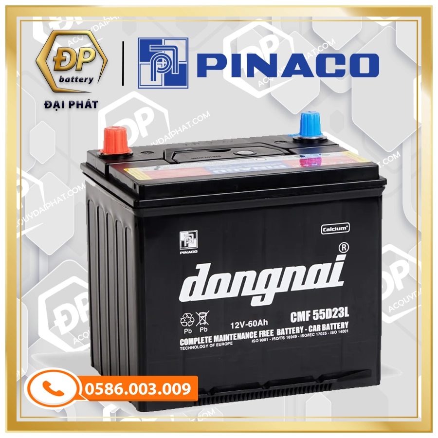Ắc Quy Đồng Nai CMF 55D23L (12V-60Ah)