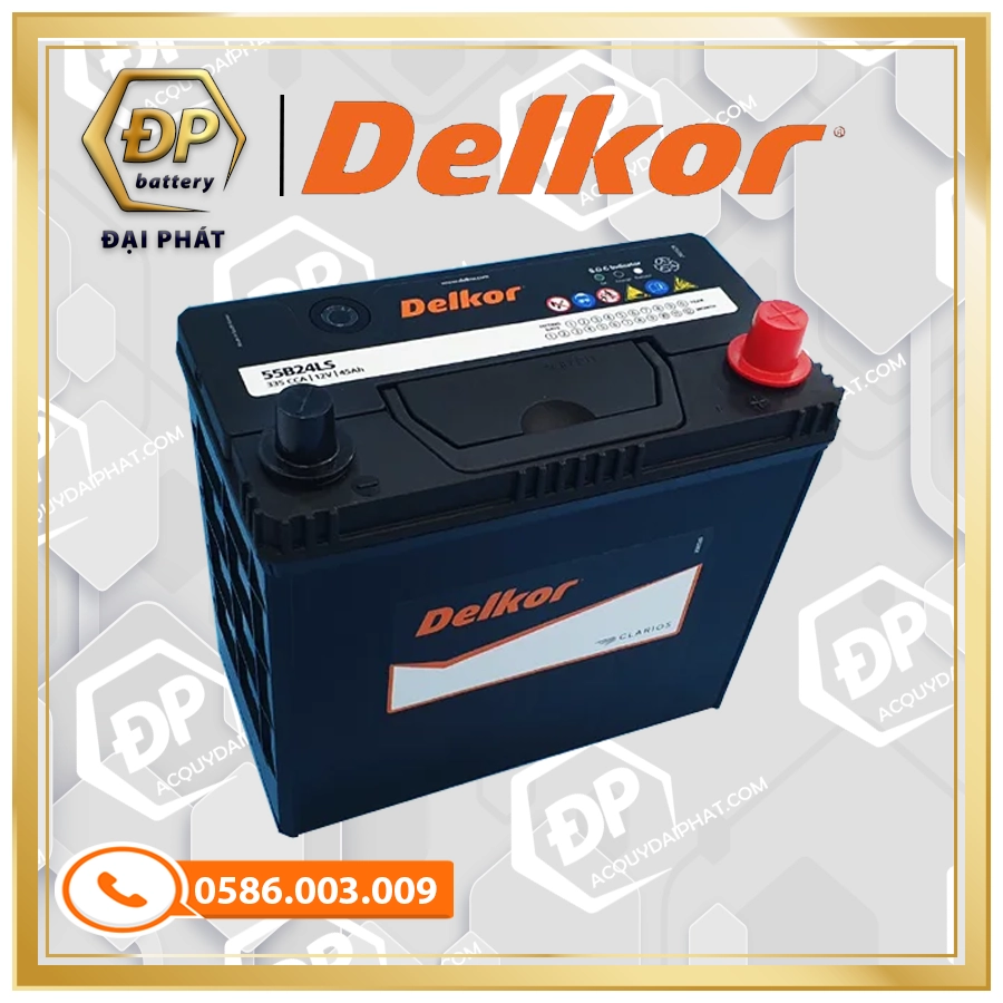 Ắc Quy Delkor 55B24LS (12V-45Ah)