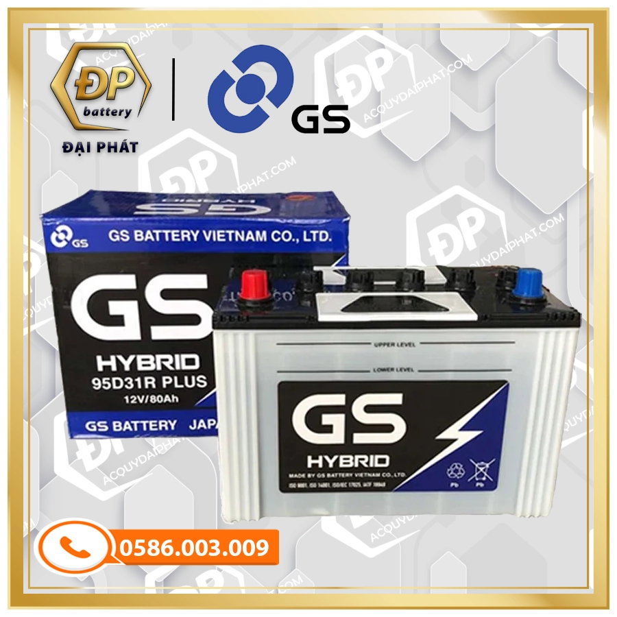 Ắc Quy GS 95D31R (12V-80Ah)