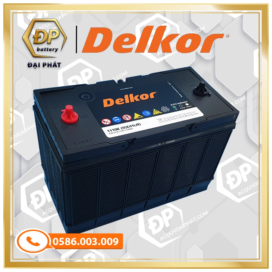 Ắc Quy Delkor 1110K (12V-100Ah) Cọc Vít