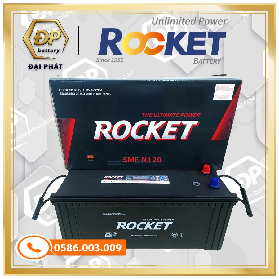 Ắc Quy Rocket SMF N120 (12V-120Ah)