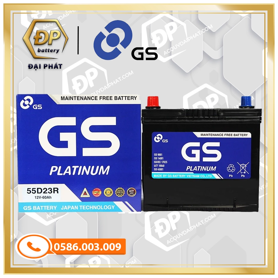ẮC QUY GS MF 55D23R (12V 60AH)